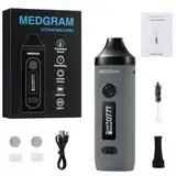 MEDGRAM Kräuter Vaporizer, Premium Tragbarer Verdampfer Kräuter, Schnelle Erwärmung, Temperatureinstellung Dampf Vaporizer, 20s Heizzeit
