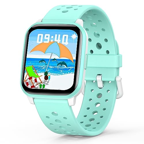 Butele Kinder Smart Watch Mädchen Jungen Smart Watch für Kinder Smart Watch Geschenke für 4-16 Jahre alt mit Schlafmodus 20 Sportmodi Schrittzähler Geburtstagsgeschenk für Jungen Mädchen (A-Grün)