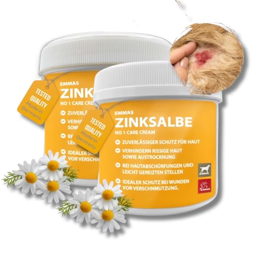 Zinksalbe Wundsalbe I Wund und Heilsalbe für Pferd Hund Katze 2x250ml | Wundcreme entzündungshemmend | Zinksalbe Hund - Wundheil Zinkoxid Salbe unterstützend bei Wunden Juckreiz Mauke Pfotenbalsam