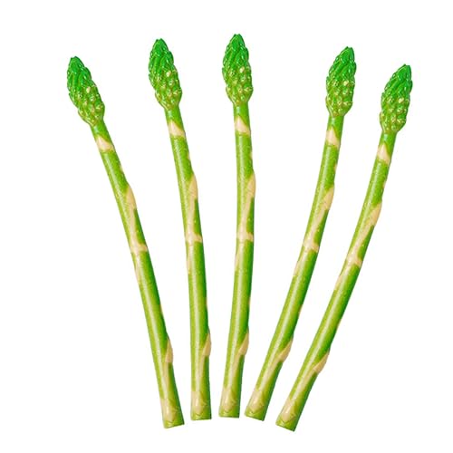 Gatuida 2 Sätze Künstlicher Spargel Künstliche Früchte Realistisch Aussehender Spargelfarn Künstlicher Spargel Künstliches Gemüse Künstlicher Spargel Deko Requisiten 5 Stücke * 2