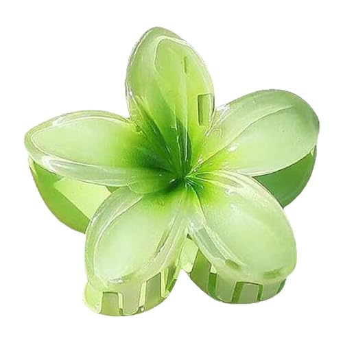 Ei-Blume Haarklammer für Dickes Dünnes Haar,1 Stück rutschfeste Acryl niedliche Blumen Haarspangen Große Haarklammern für Frauen Mädchen Haarstyling Strand Party Pool Urlaub Zubehör (F, One Size)