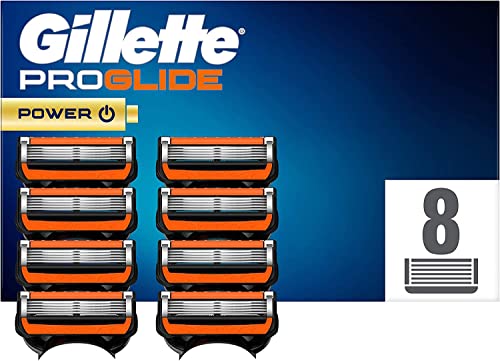 Gillette ProGlide Power Rasierklingen, 8 Ersatzklingen für Nassrasierer Herren mit 5-fach Klinge