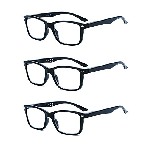 Suertree Feder Scharnier (3 Pack) Lesebrillen Sehhilfe Augenoptik Brille Lesehilfe für Damen Herren von 2.0X BM151