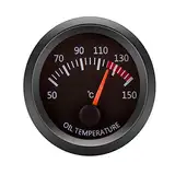 ETOPARS 52mm Automotor Kfz Zeiger Öltemperatur Messgerät Kit Temperatur Celsius Öltemperaturanzeige Weiß LED Lichtanzeige Zeigeranzeige