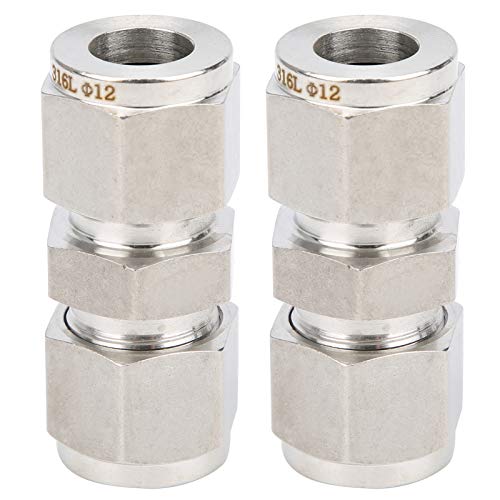 Rohr-AD Gerade Adapter-Kompressionsverschraubung, Gerader Doppelring-Rohradapter (Ф10) 2St (Ф12)