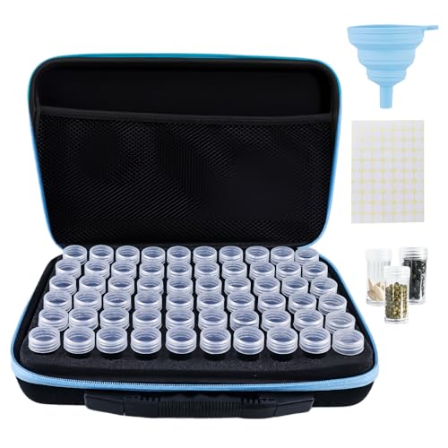 Saatgut Aufbewahrungsbox: 60 Slots Robuste Samen Organizer, Multifunktionale Saatgut Aufbewahrung Für Blumen Gemüse (Blauer Rand)