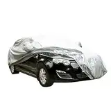 logei® General Motors Autoabdeckung, Staubschutz, wasserdicht, Sonnenschutz, UV-Schutz, Universalabdeckung für Auto, 415 x 170 x 150 cm, silberfarben