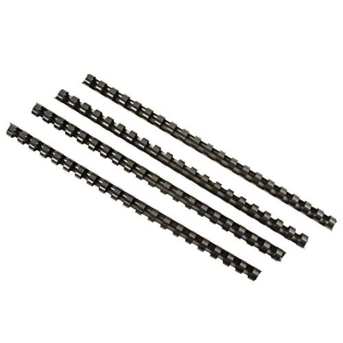 RAYSON Kunststoff Bindekämme, 40 Blatt, 21 Ringe, 8 mm, A4, Schwarz, 100 Stück