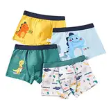 Kinder Kinder Baumwolle Unterwäsche Niedlichen Unterhose Shorts Hosen Badehose Briefs 4 STÜCKE Shorts Set (Yellow, 2-3 Years)