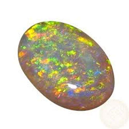 KINSHU GEMS 3,25 Ratti natürlicher ovaler Opal, astrologischer australischer Opal, Labor-zertifiziert, natürlicher AAA+ Qualität, kostbarer loser Edelstein, natürlicher australischer Feueropal, loser