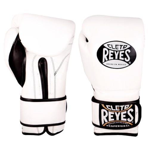 Cleto Reyes Offizielle Trainingshandschuhe aus 100 % Leder, Weiß (16 OZ)