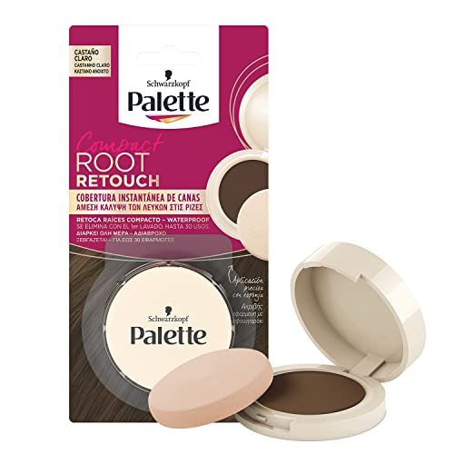 Palette Compact Root Retouch Roots Powder Compact - Light Chestnut - Gray Covers 1 Unit