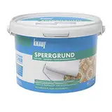 Knauf 89139 Sperrgrund, Spezialgrundierung, hochwirksame Fleckensperre gegen Verfärbungen aus dem Untergrund, gebrauchsfertig, Weiß, 5 kg