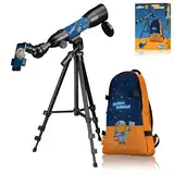 DieMaus Linsenteleskop 50/350 mit Rucksack - Ideal für Kinder, Entdecker-Teleskop, Astronomie Starter Set