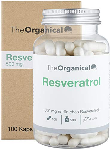 TheOrganical Trans Resveratrol Kapseln | 100 Kapseln mit 500 mg premium Resveratrol | Hergestellt in Hamburg