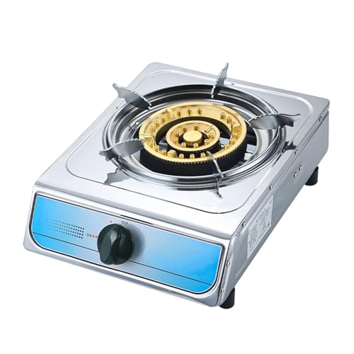 Tragbarer Gasherd Brenner mit Flammenschutz für Zuhause, Camping, Garten, Catering, LPG, Gasherd, 5 kW/17060BTU Wärmebelastung