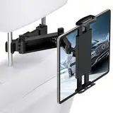 Cisivis Tablet Halterung Auto,Tablethalterungen Auto - Ausziehbare KFZ Tablet Halter Kopfstütze, Universal 360° DrehungTablet Kopfstützenhalter für iPad,Switch,Smartphone, 4,7-13 Zoll Geräte, Schwarz