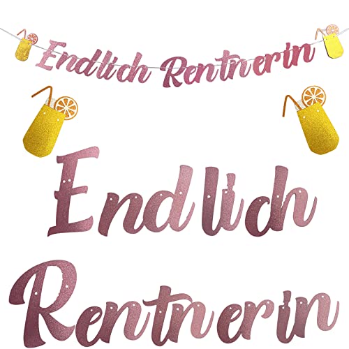 Endlich Ruhestand Girlande Banner Rente Banner Endlich Rentnerin Girlande Ruhestand Deko für Renter Party Rentnerin Abschiedsfeier Pension Senior Privatmann