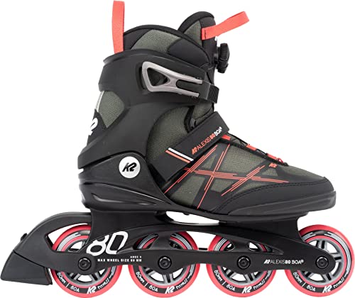 K2 Skates Damen Inline Skates ALEXIS 80 BOA, grey - coral, 30G0317.1.1.085