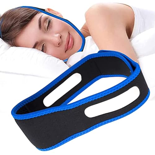 Anti Schnarchen Kinnriemen,Schnarchstopper,Anti Snoring Chin Strap,Schnarchstopper Anti Schnarchen,2023 Aktualisierung Professionell Wirksam Hilft Gegen Schnarchen Schnarchgerät,Blau