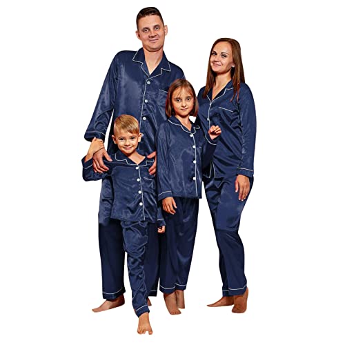 Weihnachtspullover Weihnachts-Overall mit und Reißverschluss für Eltern und Kind Kleidung Damen Weihnachten(Navy,3 Years)