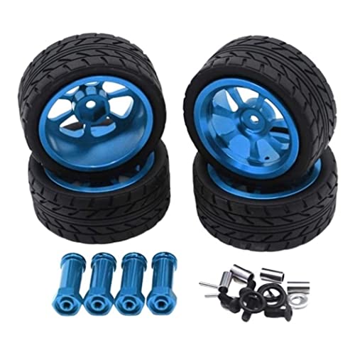 Cndiyald RC Car Wheel Felgen 1/18 RC -Modell Hub -Teile mit Wltoys 144001 A959 A949 A969 A959B Blue Hub