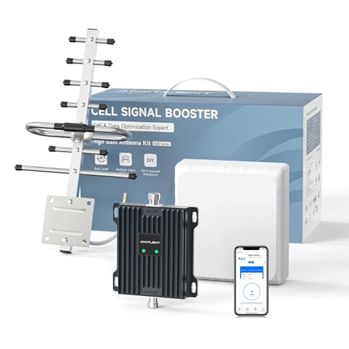 ANNTLENT Empfangsverstärker Handy Verstärker 4G LTE 800Mhz 2600Mhz Mobilfunk Verstärker Band 20/7, Signalverstärker 4G Alle Netze Data Repeater T-Mobile,Vodafone,O2-Unterstützung Aller Telefonisten