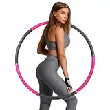 sinocare Hula Reifen Hoop, Slim Hoop Erwachsene Abnehmen Hoola Hoop Reifen Erwachsene 6 Segmente Können Getrennt Gefüllt Werden Gewichten Einstellbar 1,2kg Fitness Bauchformung