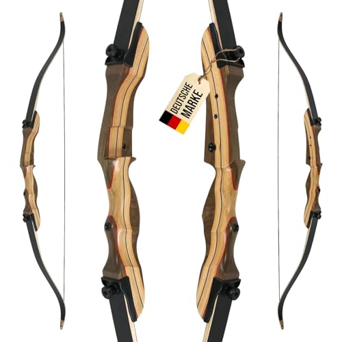 Wild Honey - Take Down - 62 Zoll - Recurvebogen - 32 lbs; toller Einsteigerbogen, Anfängerbogen für Erwachsene und Jugendliche im Bogensport, Bogenschießen, Pfeil und Bogen