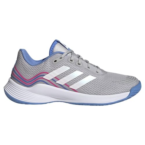 adidas Damen Novaflight Volleyball Shoes Schuhe, Grey Two/Cloud White/Silver Dawn, 44 2/3 EU