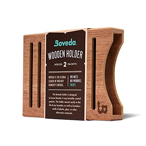 Boveda für Zigarren | Boveda-Halter aus Holz für Humidor | Zur Verwendung bei Zwei (2) Boveda der Größe 60 übereinander (separat erhältlich) | mit Magnet- und Befestigungssets | 1 Stück