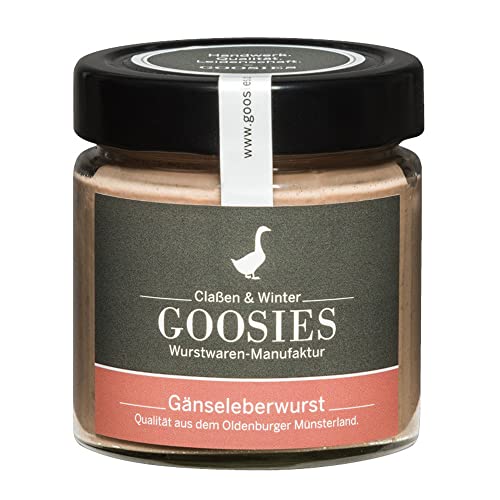 Gänse Leberwurst, mit 33% Gänseleberanteil, im Glas (1 x 175g)