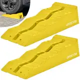 GADLANE Auffahrkeile für Wohnmobil - 3 Stufen Caravan Levelling Ramp Set, Höhenwahl 38mm 68mm 96mm, Auffahrkeile für Wohnwagen, Auffahrkeile für Camper, 4.5 Tonne Kapazität 2 Stück - Gelb