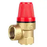 TICFOX DN15-Sicherheitsventil, G1/2'' Premium-Messing-Überdruckventil, 3 Bar Gewindefeder-hängendes Ofensicherheitsventil Entlüftungsventil für Trinkwasser, Öl, Gas (3Bar DN15)
