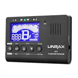 Linrax MT1 Metronom Stimmgerät, 3 in 1 Digitales Metronom Stimmgerät Tongenerator für Gitarre Bass Ukulele Violine Saxophon Trompete Klarinette Flöte, Präzise Stimmung und Tempo für Alle Instrumente