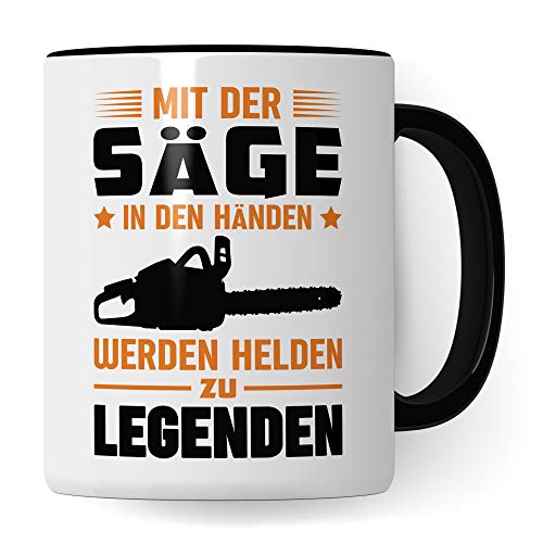 Pagma Druck Holzfäller Tasse, Kettensäge Waldarbeiter Geschenk für Förster Forstwirt Männer Sägen Kaffeebecher, Spruch Wald Holz Becher Geschenkidee, Waldarbeiten Kaffeetasse lustig