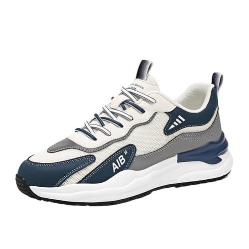 Cocey Herren Mode Sneaker - Stylische Dad Schuhe für Alltag und Sport(Blau, 43)