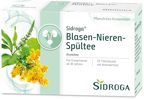 Sidroga Blasen-Nieren-Spültee: Arzneitee mit Birkenblättern, Ortisophonblättern und Goldrutenkraut zur Durchspülung der Harnwege, 20 Teebeutel à 2 g