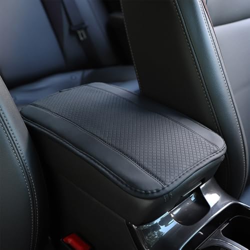 TEOZBLU Auto-Mittelkonsolenpolster, Leder Armlehnenkissen für Autos, Wasserdicht Mittelarmlehne Pad, FüR Die Meisten Fahrzeuge, Suv, Lkw-Autoinnenraum