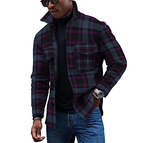 Jacken Herren Motorradjacke Trachtenhemd Übergangsjacke Herren T Shirt Bedrucken Polo Shirt Herren Übergangsjacke Oversize Jeansjacke Pullover Mit Hemdkragen Ärmellose Jacke(Rose Gold,3XL)