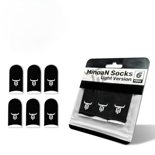 Minoan Socks® Light Version Pack of 6 Gaming Fingerhülsen Mobiles Spiel Fingerhüllen Gaming Fingerhandschuhe Pubg CODM Thumbs Mobile Esports Gaming Fingersleeves