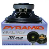 1 Pyramid PW848USX, Tieftöner 20 cm, 200 mm, 8 Zoll Durchmesser, 175 Watt rms und 350 Watt max, Impedanz 8 Ohm, Heim-DJ-Disco-Party, Gummiaufhängung, 1 Stück