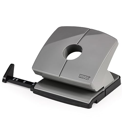 NOVUS Locher B220 Color ID 2.0 (20 Blatt Lochleistung, fest einrastende Anschlagschiene, Funktionsteile aus Metall) smart grey
