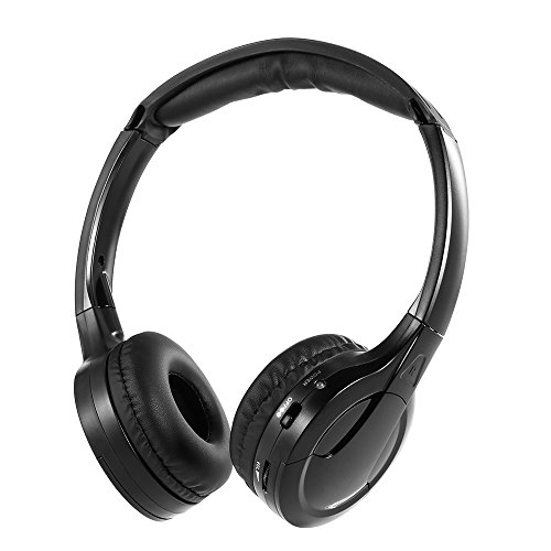 Docooler IR Infrarot Wireless Auto Kopfhörer Stereo Headset Verkabelt Kopfhörer Dual Channel für In-Auto DVD-Player