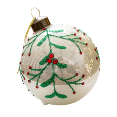 1 x mehrfarbige Weihnachtskugel aus Glas, Weihnachtszubehör, Werkzeugverkauf Q9c8, Dekoration, Glaskugeln, hohe Bäume