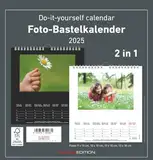 Foto-Bastelkalender 2025 - 2 in 1: schwarz und weiss - Do it yourself calendar 21x22 cm - datiert - Foto-Kalender - Alpha Edition: Do it yourself calendar