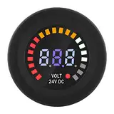 Keenso Voltmeter, Voltmeter, Universal-Tester für LED-Anzeige, Voltmeter, Panel DC 24 V, digital, für Motorrad und Auto, mit 15 cm