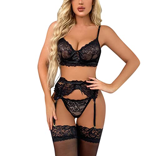 GFPGNDFHG nachtwäsche Damen kurz Unterwäsche & Dessous Damen Dessous Zweiteiliges Nachtkleid Patchwork-Unterwäsche Fashion-Druck für reizvolle Schlafbekleidung Unterwäsche Sexy Frau