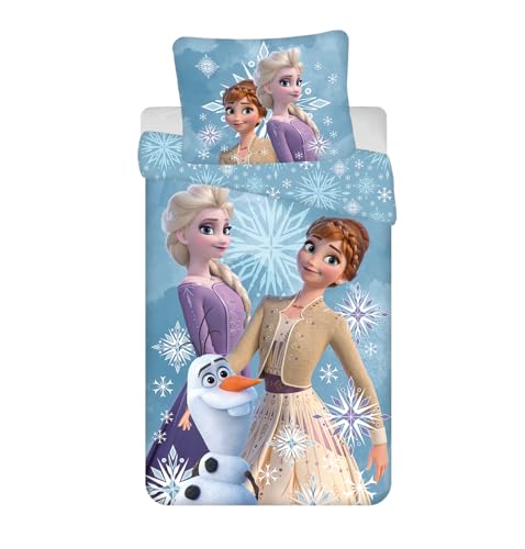 Disney Frozen Bettwäsche Eiskönigin Anna ELSA Snow Kopfkissen Bettdecke 135/140x200