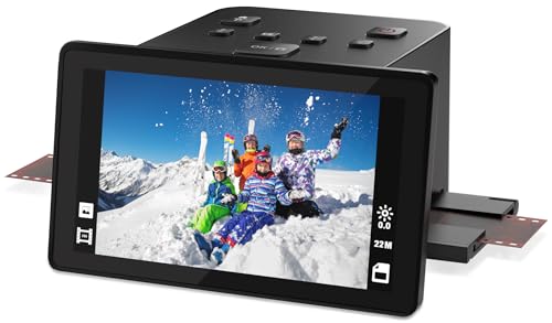 Digitaler Film- und Diascanner mit großem 5-Zoll-LCD-Display, konvertiert 135, 126 KPK, 110 Negative und Farb- und Schwarz-Weiß-Dias und Super 8-Film in 22 MP JPEG-Bilder